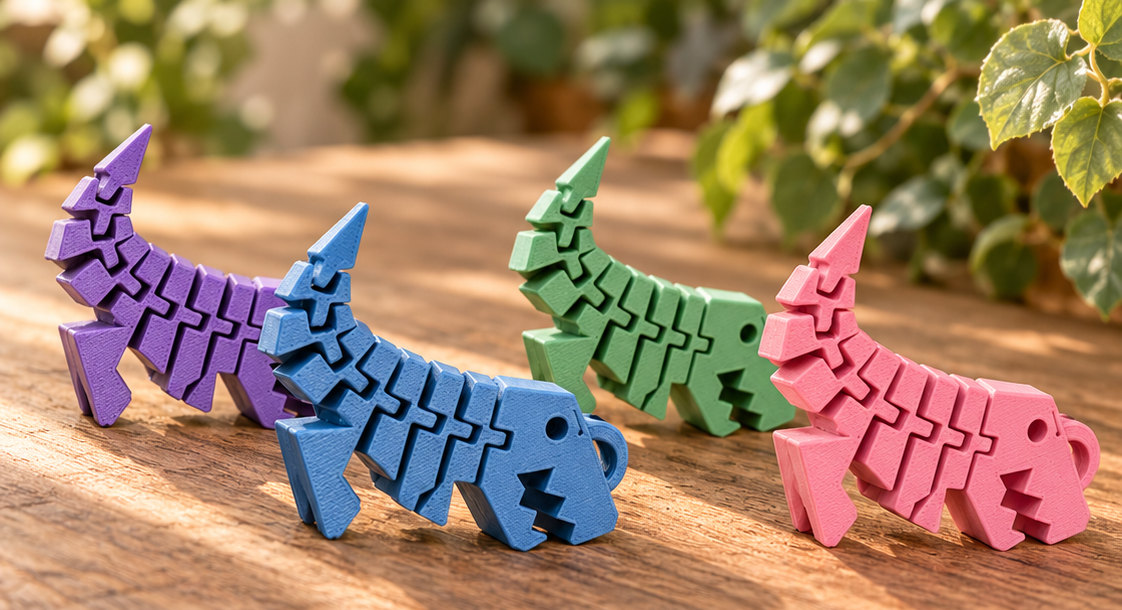 Chaveiro Dinossauro Articulado – Personalizado